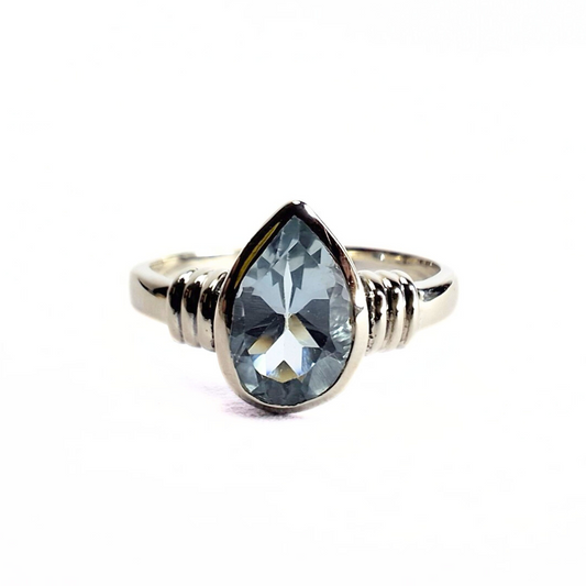 Blue Topaz Cleo Ring |Silver