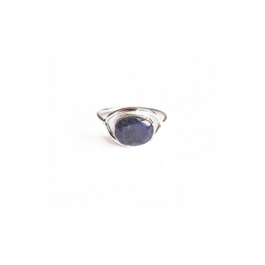 Blue Sapphire Eye Ring |Silver