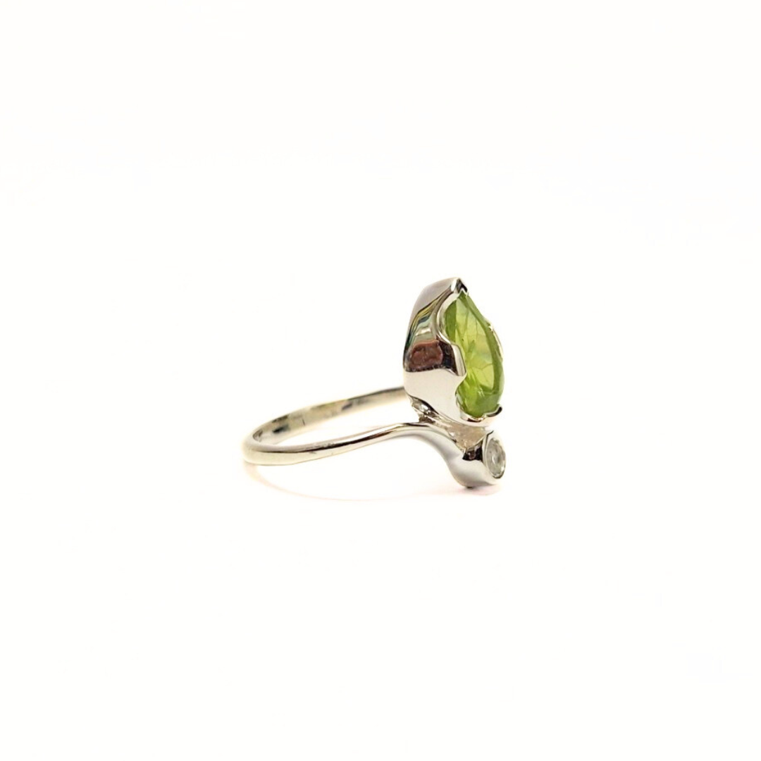 Peridot Princess Ring |Silver