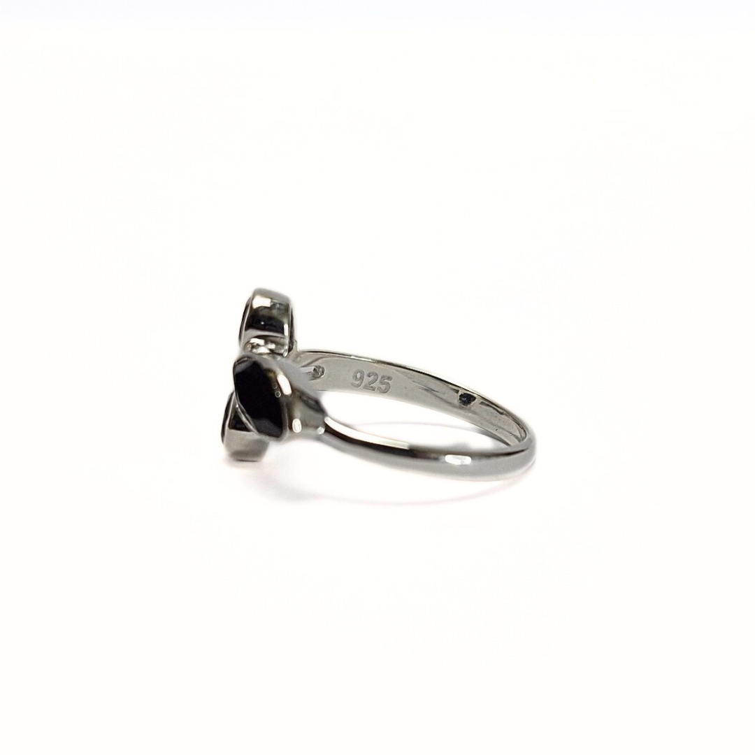 Onyx Gabz Ring |Silver