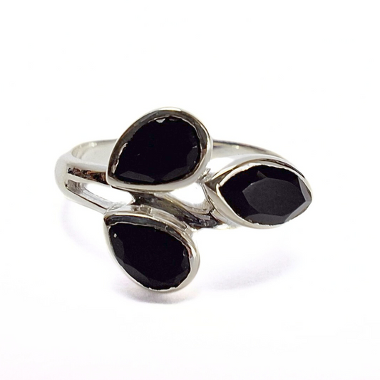 Onyx Gabz Ring |Silver