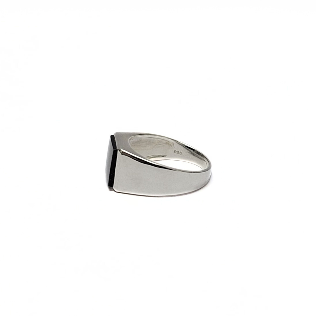 Onyx Signet Ring (10x10) |Silver