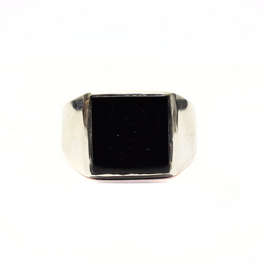 Onyx Signet Ring (10x10) |Silver