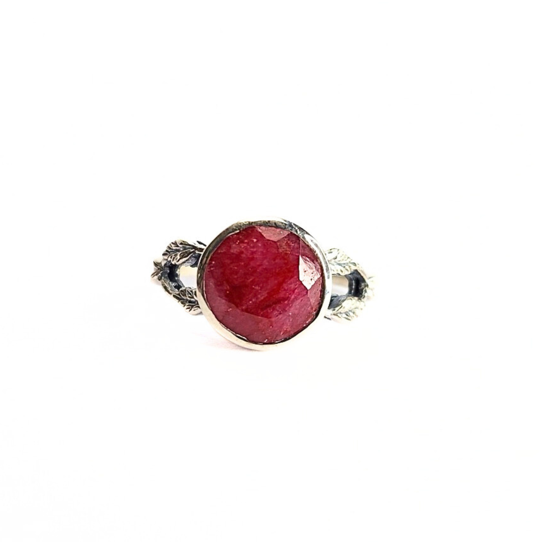 Ruby Organic Ring |Silver