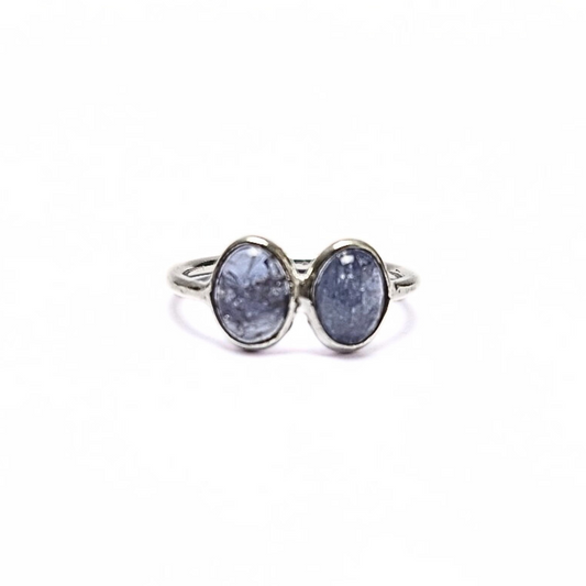 Tanzanite Twin Ring |Silver