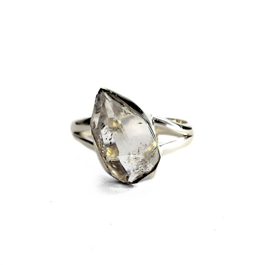 Herkimer Diamond Rough Ring |Silver