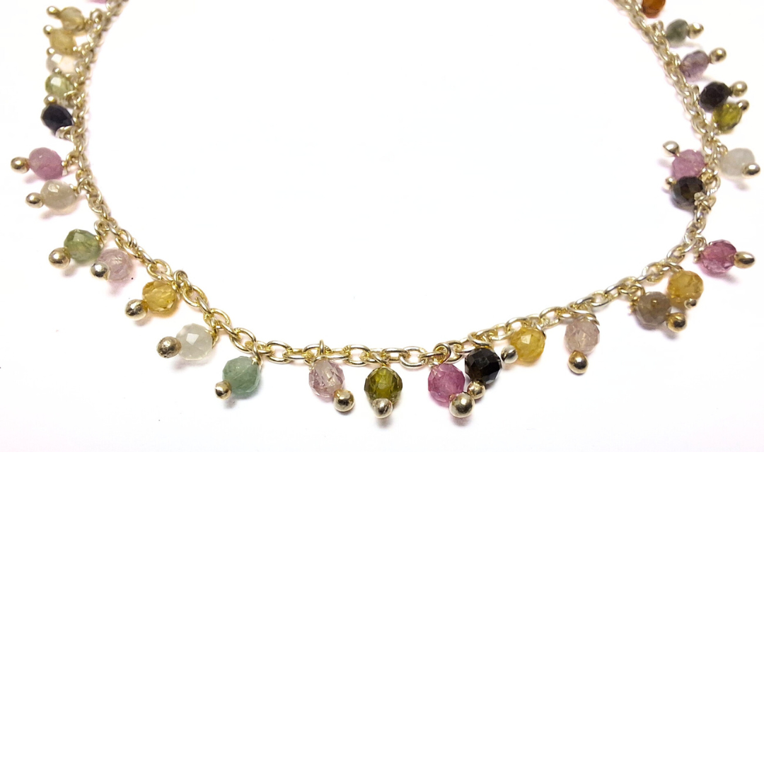 Tourmaline Anklet |Silver