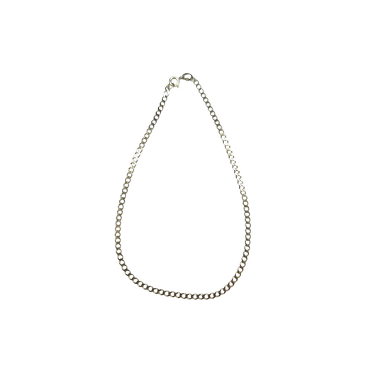 Curb Anklet 25cm |Silver