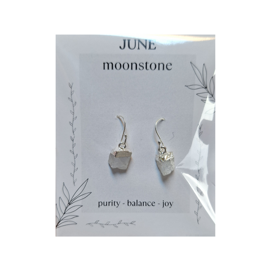 Moonstone Birthstone Earrings - June