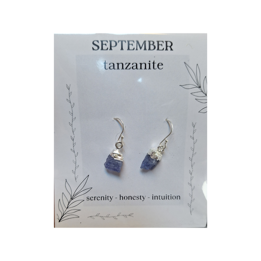 Tanzanite Birthstone Earrings - September