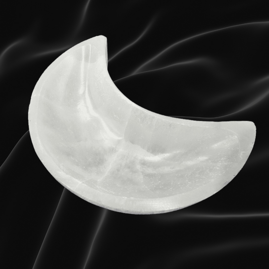 Selenite Moon Bowl