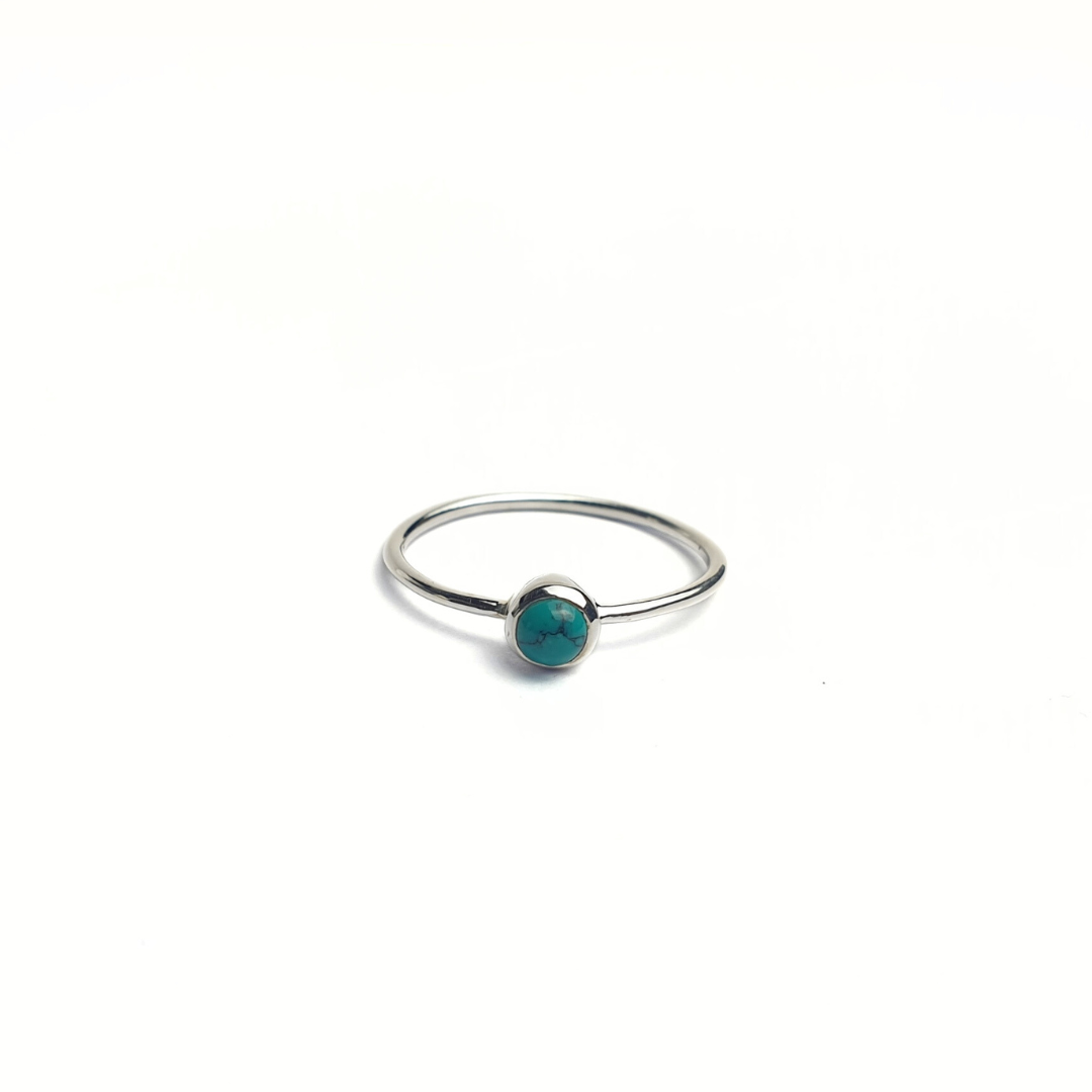 Turquoise 4mm Cab Stack Ring