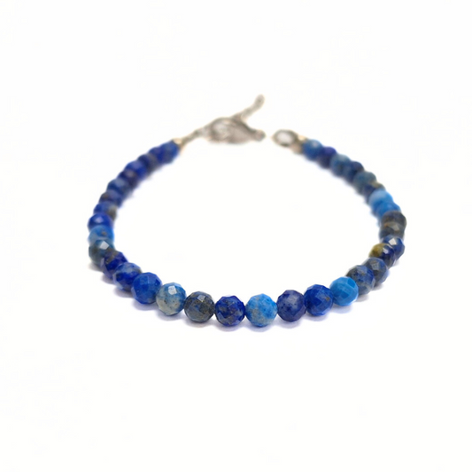 Lapis Lazuli 4mm Facet Bracelet