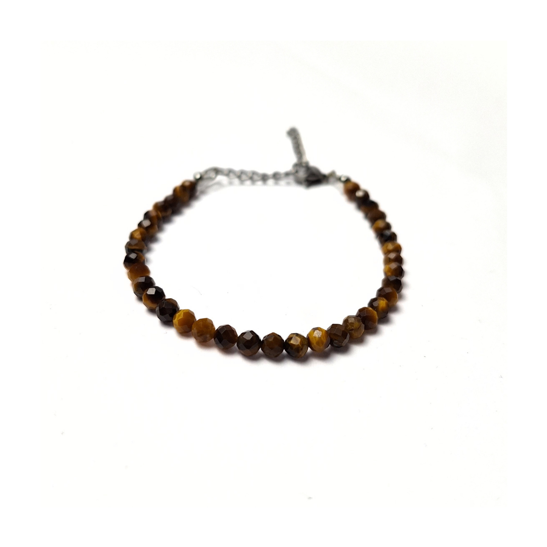 Tigers Eye 4mm Facet Bracelet