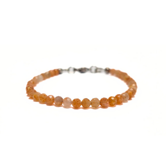 Sunstone 4mm Facet Bracelet