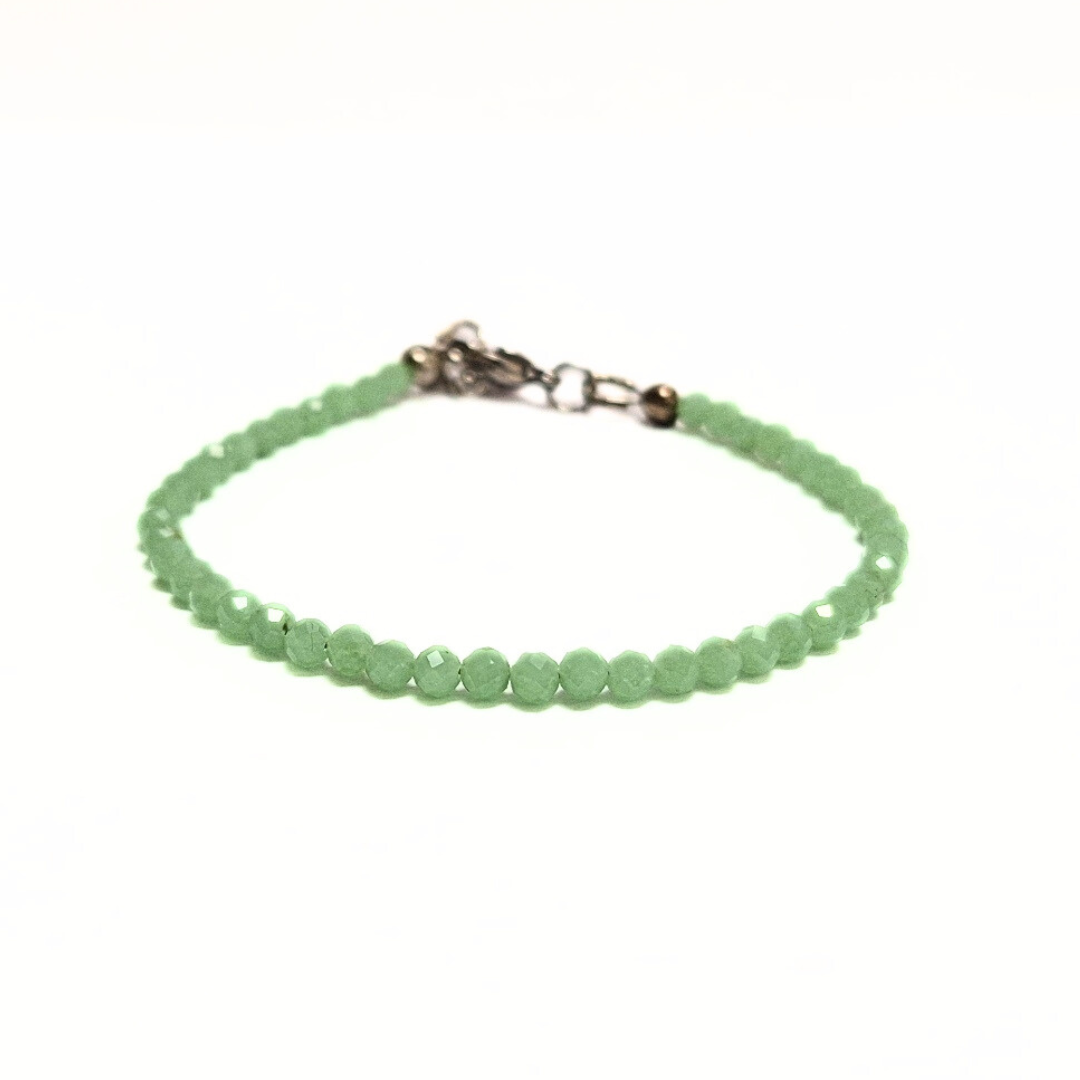 Jade 4mm Facet Bracelet