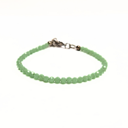 Jade 4mm Facet Bracelet