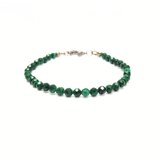 Malachite 4mm Facet Bracelet