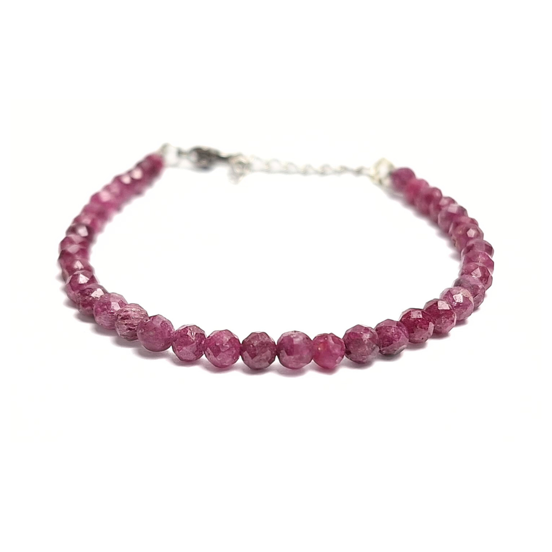 Ruby 4mm Facet Bracelet