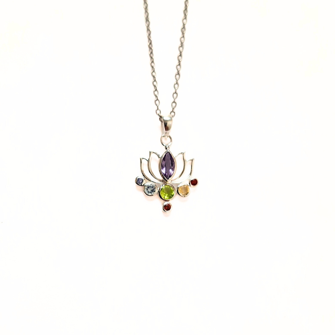 Chakra Lotus Pendant (Small) |Silver