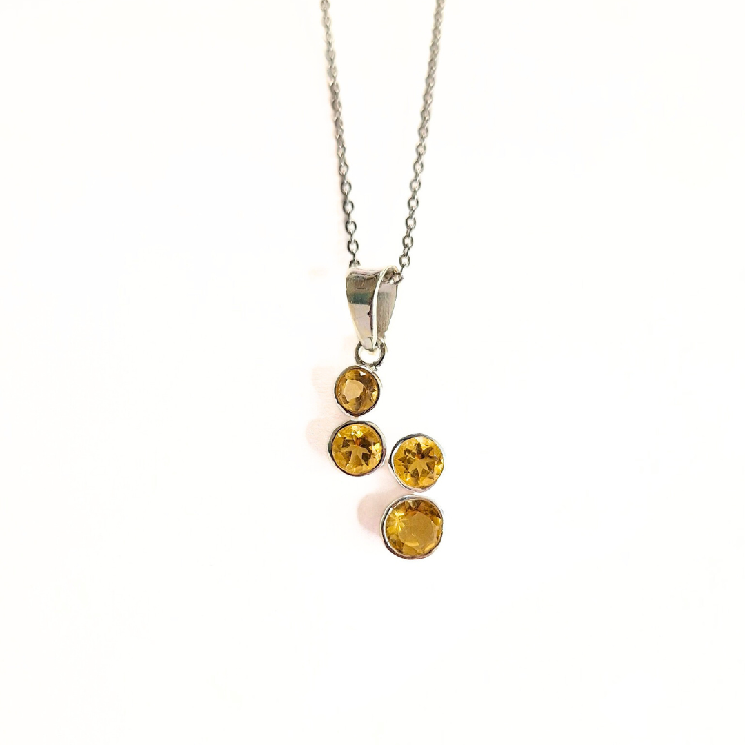 Citrine Pendant |Silver