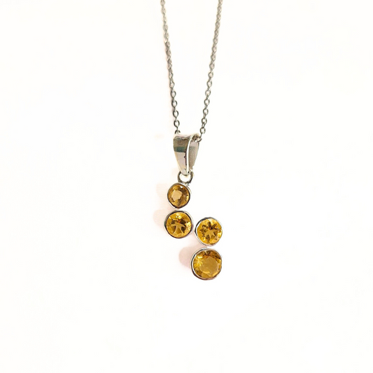 Citrine Pendant |Silver