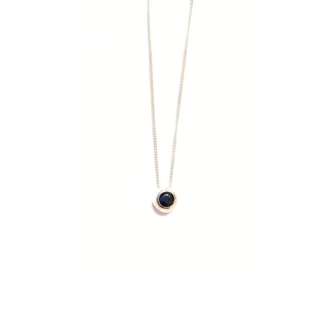 Blue Sapphire Float Necklace