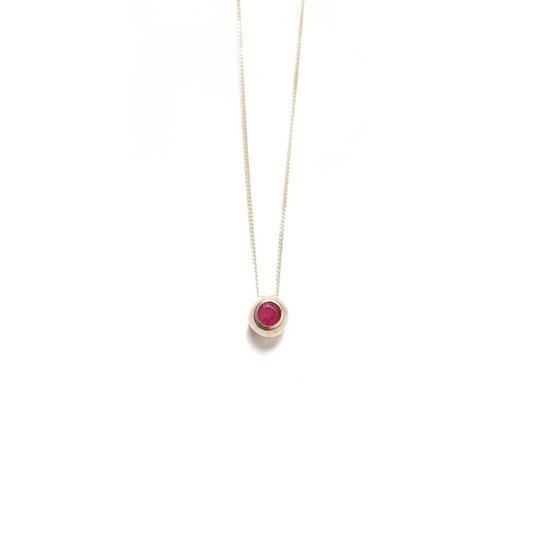 Pink Tourmaline Float Necklace