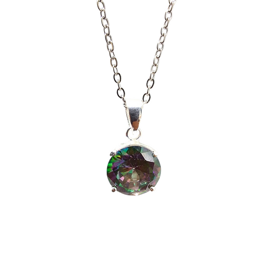 Mystic Topaz 10mm Pendant |Silver