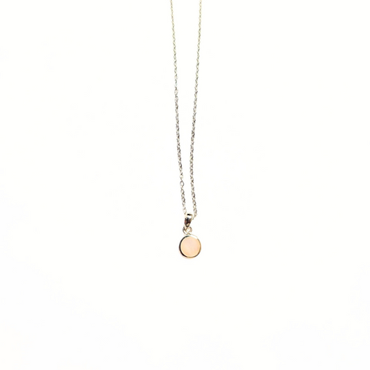 Mother of Pearl 8mm Pendant |Silver