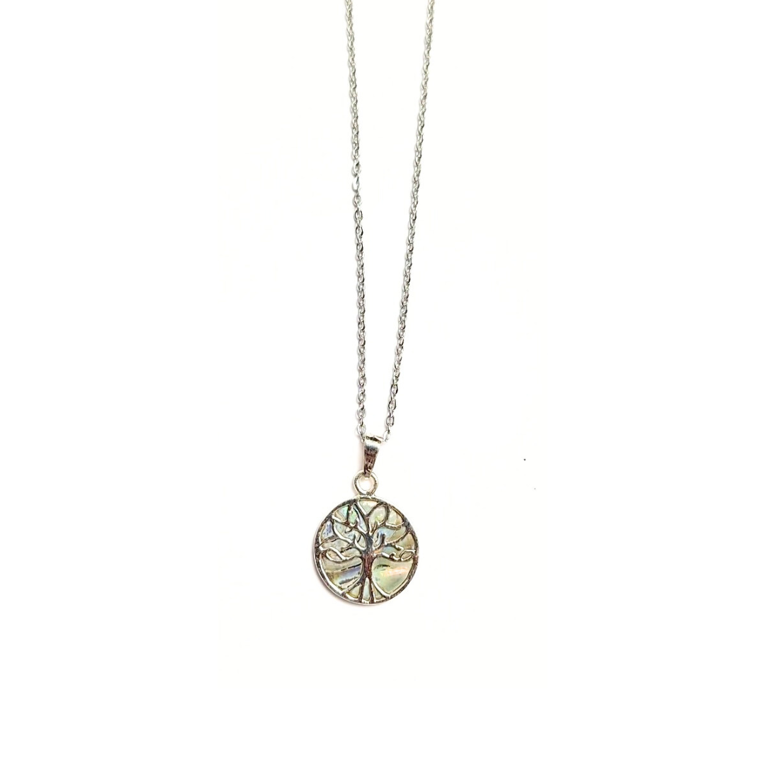 Abalone Tree Of Life Pendant |Silver