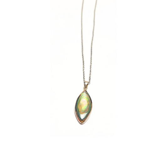 Abalone & MOP Marquise Pendant (28x12)