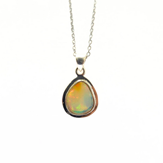 Ethiopian Opal Pendant |Silver