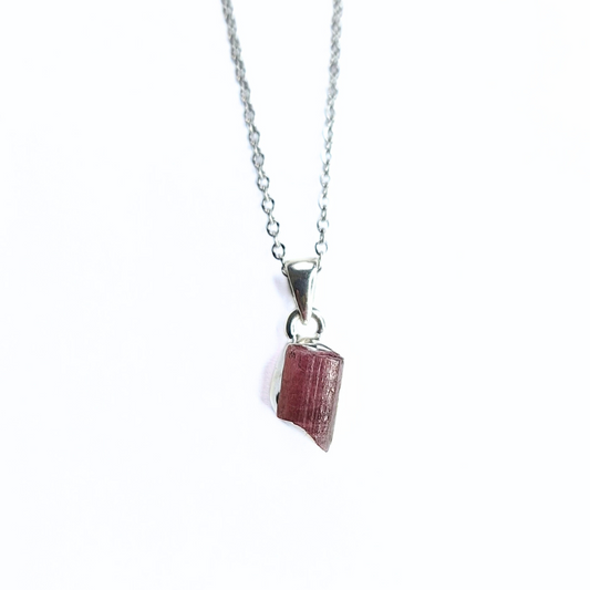 Ruby Rough Pendant |Silver