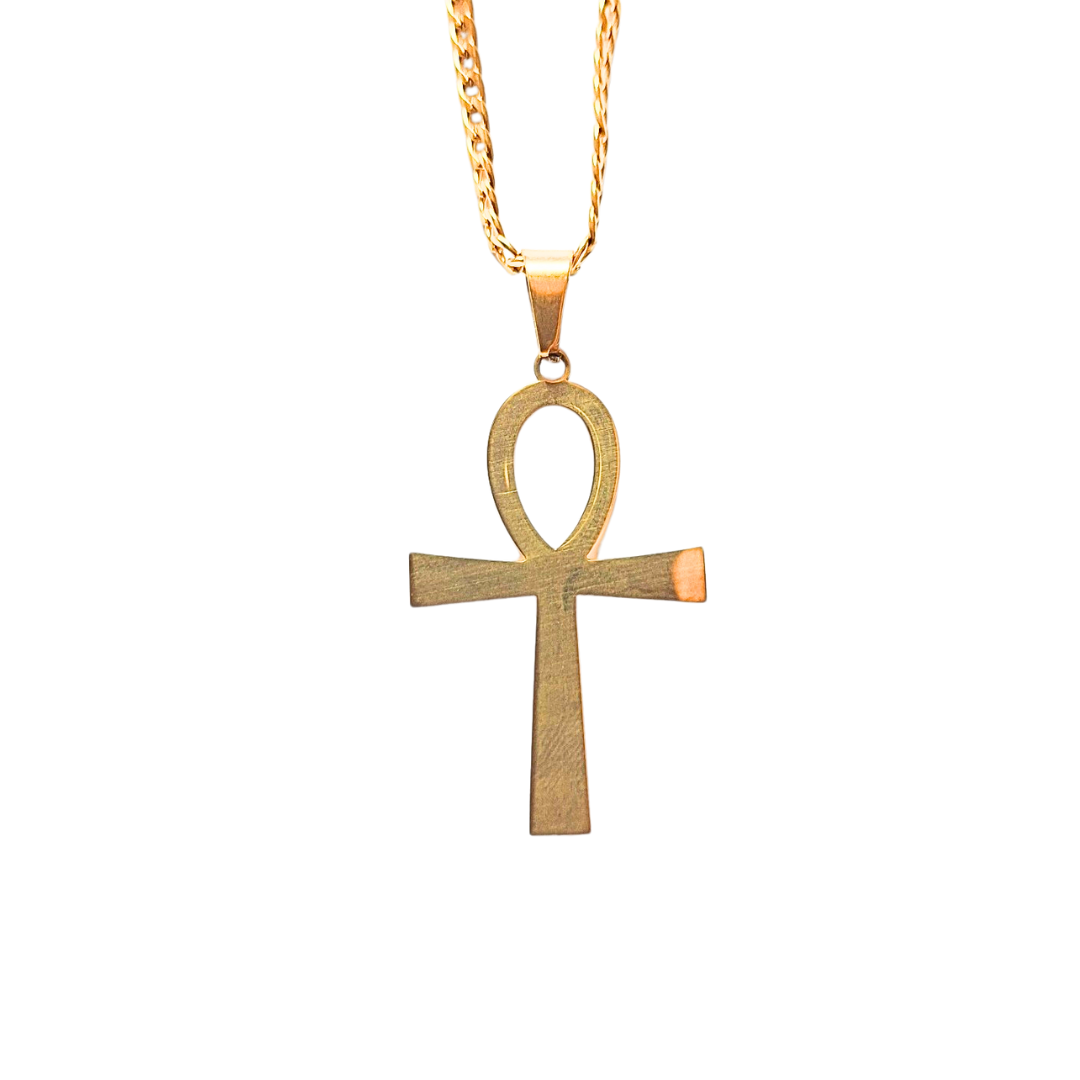 Gold Ankh Pendant |Stainless Steel