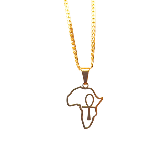 Gold Africa Ankh Pendant |Stainless Steel