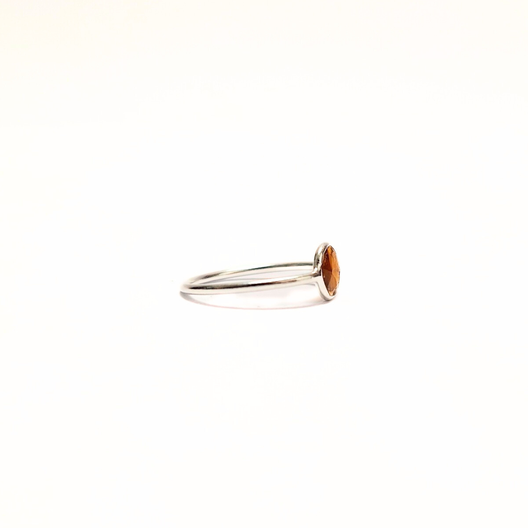 Yellow Tourmaline Facet Ring |Silver