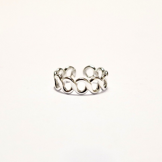 Silver Infinity Toe Ring