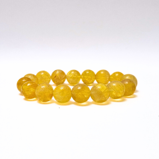 Yellow Fluorite 14mm Bracelet