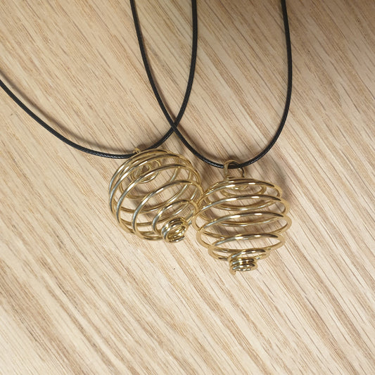 Gold Spiral Pendant - Large