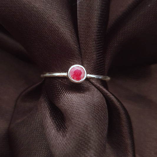 Pink Tourmaline 4mm Stack Ring
