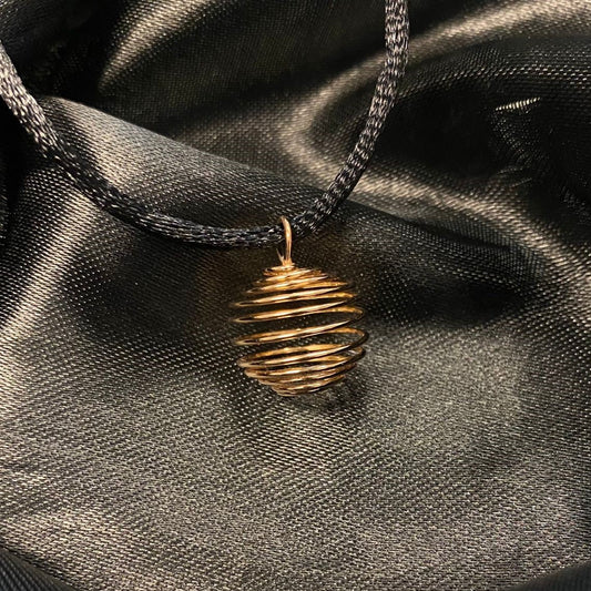 Gold Spiral Pendant - Medium