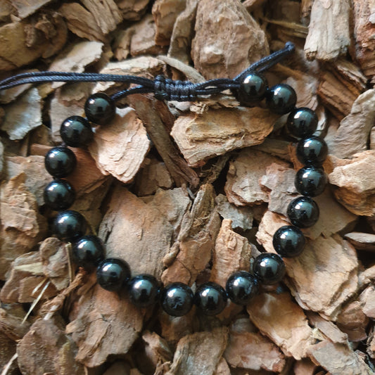 Black Tourmaline Macrame Bracelet