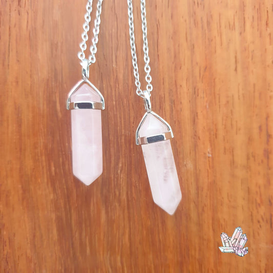 Rose Quartz Pointed Pendant