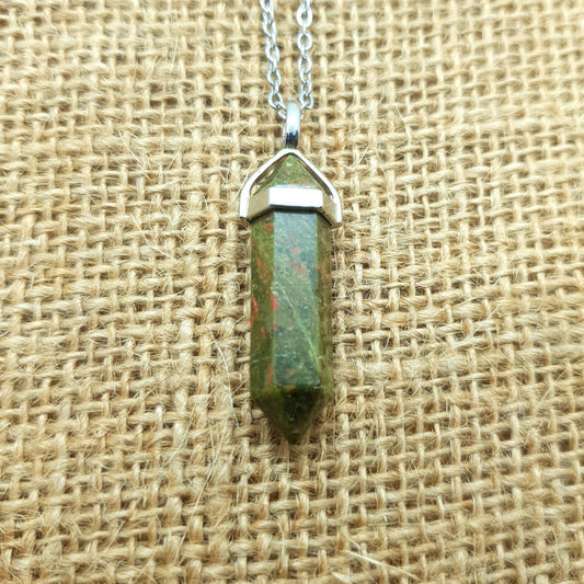 Unakite Pointed Pendant