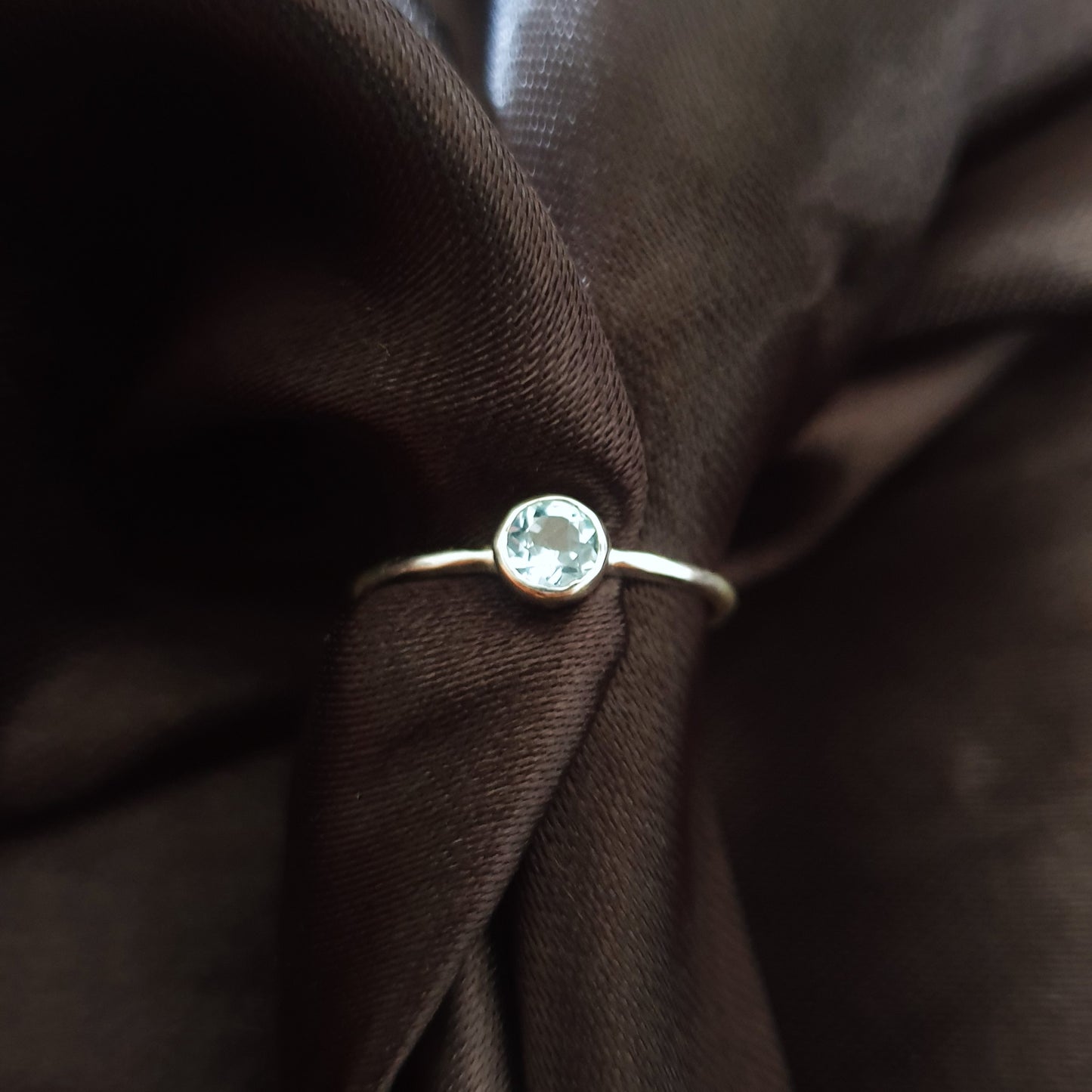 Blue Topaz 4mm Stack Ring