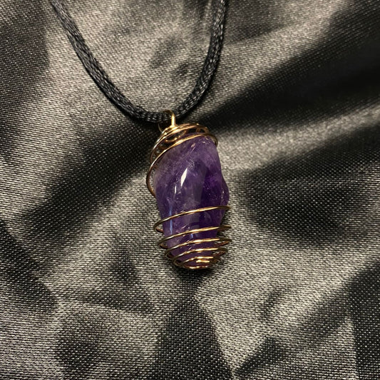 Amethyst Spiral Pendant