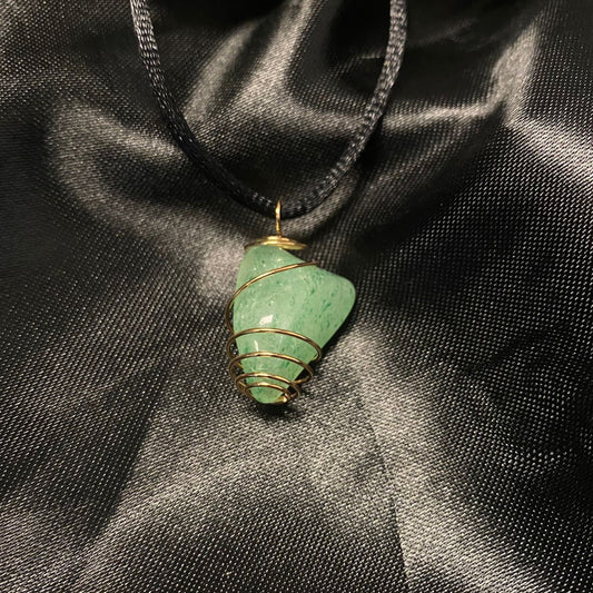 Aventurine Spiral Pendant
