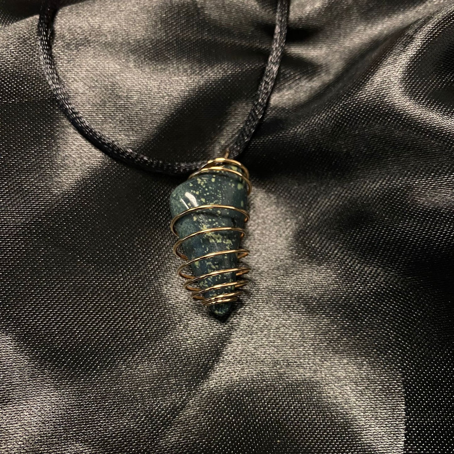 Kambaba Jasper Spiral Pendant