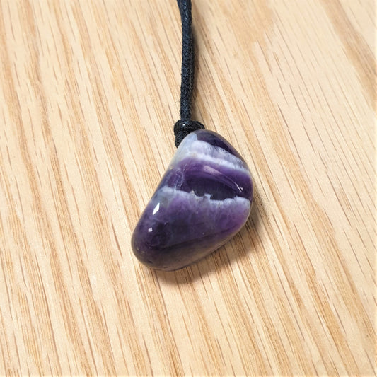 Amethyst Drilled Tumbled Pendant